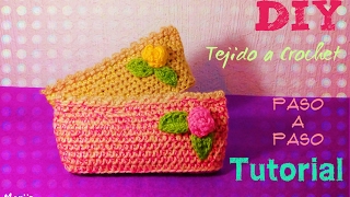 NECESER TEJIDO A CROCHET PASO A PASO EN ESPAÑOL CON BOTON DE ROSA  TUTORIAL PASO A PASO [upl. by Kcirderfla]