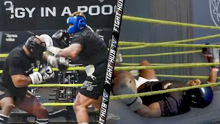 Mike Tyson Gets DROPPED By Left Hook In NEW Leaked Sparring Video [upl. by Dulcine]