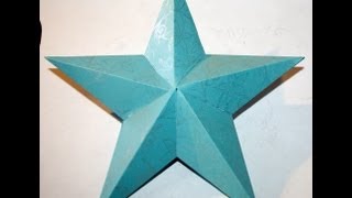 How To Make A 3D Paper Star HD [upl. by Pomeroy]