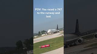 Losing a race to a 747 aircraft aviation avgeek planes 747 [upl. by Leyes]