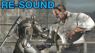 Metal Gear Rising Revengeance  Raiden VS Senator Armstrong Cutscene RESOUND [upl. by Ainnet]