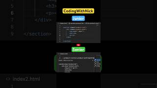 How to become a senior frontend developer javascript webdeveloper coding codingwithnick html [upl. by Anerat957]