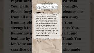 Repentance Prayer repentance prayer forgiveness mercy god jesuschrist shorts love grace fy [upl. by Adnahcir839]