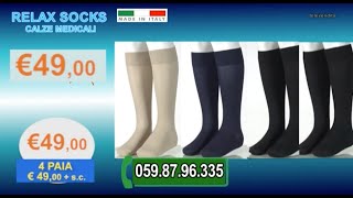 CALZE MEDICALI RELAX SOCKS Offerta 4 paia a 49 €  Tel 0598796335 [upl. by Rai950]