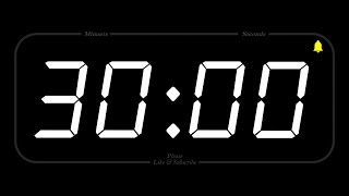 30 MINUTE  TIMER amp ALARM  Full HD  COUNTDOWN [upl. by Tersina]