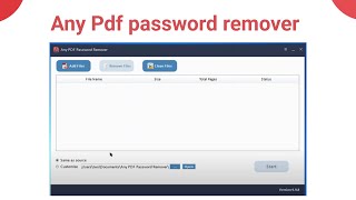 Any PDF Password Remover  Any PDF remove all PDF passwords and restrictions [upl. by Ihtac]