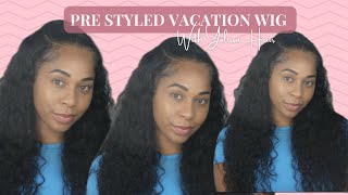 MY FIRST TIME TRYING A PRE STYLE WIG PRE MAX VACATION WIG QUICK amp EASY INSTALL FT YOLISSA HAIR [upl. by Nellak]