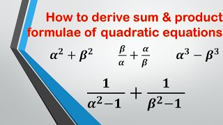 How to derive formulas of the roots of Quadratic Equations [upl. by Jauch]