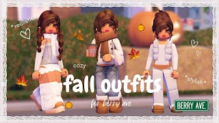 ʚ Cozy fall outfits tutorial ɞ  Berry ave  Voiced  Roleplay [upl. by Netsrijk]