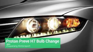 Proton Preve H7 Low Beam Headlamp Bullb Change [upl. by Lumbard378]