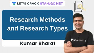 Research Methods and Research Types Research Aptitude for UGC NET  Kumar Bharat [upl. by Hogarth]