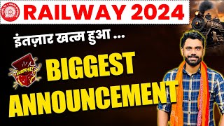 🔴RAILWAY 2024 Biggest Announcement For Railway Aspirants🎁इंतजार हुआ खत्म By Aditya Ranjan Sir [upl. by Blancha]