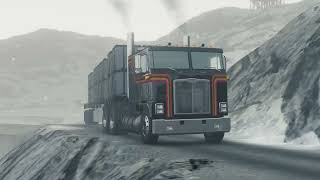 BeamNGdrive Cinematics TSeries Snowy Mountain Hauling [upl. by Wilmette815]