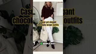 Casual yet elegant chocolate brown outfit ideas for fall winter casualchic winterfashion [upl. by Nnaarat977]