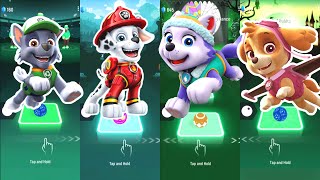 Super Paw Patrol Tiles Hop Game  ROCKY 🆚 MARSHALL 🆚 EVEREST 🆚 SKYE  COFFIN DANCE MEME SONG [upl. by Krahmer600]