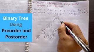 Construct a Binary Tree Using Preorder and Postorder in Data Structure  Shortcut Trick [upl. by Ushijima]