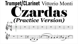 Czardas Trumpet Clarinet Sheet Music Backing Track Play Along Partitura [upl. by Joaquin308]