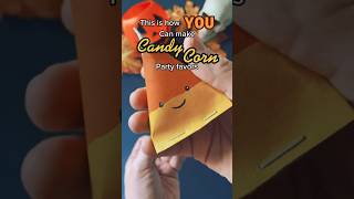 🧡💛🤍 Paper Roll Candy Corn Party Favor 🎃 Easy and Cute Halloween Craft halloween diy crafty [upl. by Raleigh391]