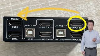 KVM Switch 2 Monitors 2 Computers2HDMI KVM Switch Dual Monitor for 2 Computer and 4 USB30 Port [upl. by Aicekal]