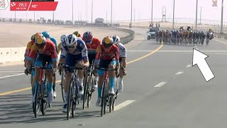 Is this the Greatest Sight in Cycling Crosswind Chaos at UAE Tour 2023 Stage 1 [upl. by Inoek221]