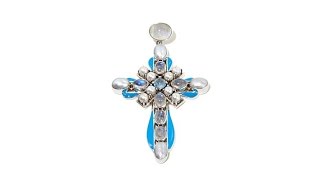 Nicky Butler Multigem Enamel Cross Pendant [upl. by Emaj407]