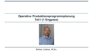 Operative Produktionsprogrammplanung Teil I BWL [upl. by Latrina292]