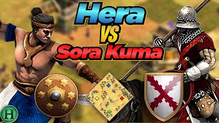 Malay vs Burgundians  1v1 Arabia  vs Sora Kuma  AoE2 [upl. by Older]