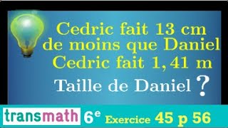 petit problème sur les tailles et nombres décimaux • attention petit piège • exercice sixième [upl. by Nosmirc]