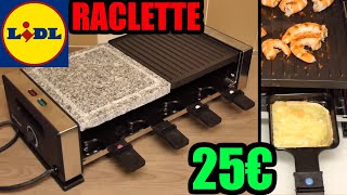 LIDL Raclette gril 1400w Pierre chauffante et gril double face SILVERCREST SRGS 1400 B3 [upl. by Bess283]