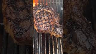 Weber sear zone 42 oz tomahawk ribeye steak reverse sear [upl. by Matty]