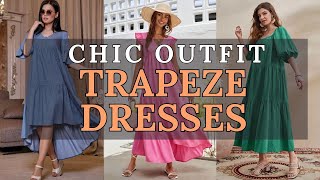 Trapeze Style Dresses Elegance in Motion for Effortless Chic  2024 Fashion Trends [upl. by Jana567]