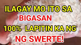 ILAGAY MO ITO SA BIGASAN NGAYONG OCTOBER  100 KANG SWERTE SA PERA [upl. by Ayin543]