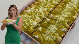 The EASIEST and Most Delicious ENCHILADAS VERDES my lazy way of making them [upl. by Attenrad850]