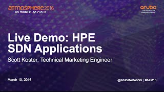 ATM16 Live Demo HPE SDN Applications [upl. by Kerge]