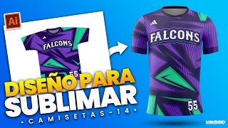 Como hacer un diseño para sublimar camisetas en l adobe illustrator 🔥 [upl. by Lybis]