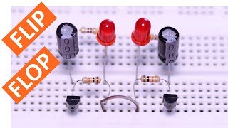 FLIP FLOP LED Flasher Circuit Using Transistor BC547 Breadboard Tutorial [upl. by Eiroc14]