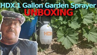 REVIEW  HDX 1 Gallon4 Liter Garden Sprayer UNBOXING riverbearaquaponics gardening [upl. by Yruy973]