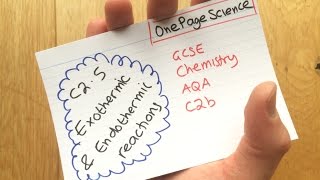 C25 Exothermic amp Endothermic reactions FlashCards GCSE AQA C2b [upl. by Ocsirf]