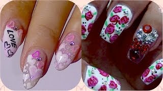 2014 Valentines Day Nail Art  collaboration with luliz nails [upl. by Mellins]