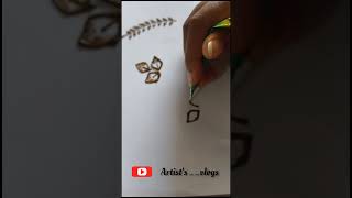 Simple flower design for Beginners designmehndiart mehndi mehnditutotrial art [upl. by Faustena]