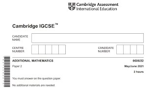 IGCSE  Add Math  Live Discussion for Paper 0606 22MJ21 [upl. by Iru]