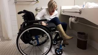 Toilet to wheelchair transfer post SCI [upl. by Hedwiga]