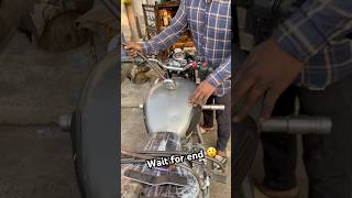 Bullet tank dent repair 💯 denting fueltank dent viralvideos [upl. by Acimaj]