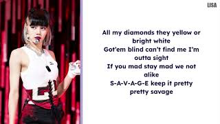 Pretty Savage  BLACKPINK Romanized lyrics [upl. by Bathsheb]