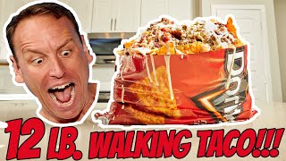 LARGEST WALKING TACO ATTEMPT  12LBS 54kg  JOEY CHESTNUT EATS [upl. by Krantz]