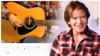 CCR Run Through the Jungle Guitar Lesson  TAB Acoustic Guitar [upl. by Dopp]