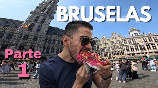 Bruselas en un día Parte 1 Que ricas papas 🍟 chocolates 🍫 y waffles 🧇 😋 [upl. by Hovey883]