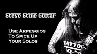 Use Arpeggios To Spice Up Your Solos  Steve Stine  GuitarZoom [upl. by Anekam]