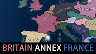 What if Britain annexed France  Hoi4 Timelapse [upl. by Olia]