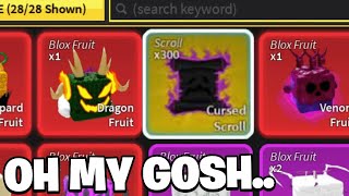 Unlocking A CURSED SCROLL ENCHANT its OVERPOWERED in Blox Fruits Roblox [upl. by Nirrol821]